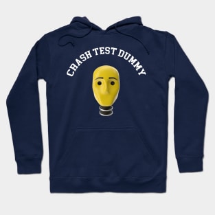 Crash Test Dummy Yellow Head with Safety Mark Background Hoodie